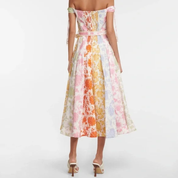 Zimmerman Postcard Printed Linen Midi Dress - Picture 2 of 10